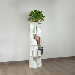 360-degree Rotating 4 Tier Display Shelf Bookcase Organiser