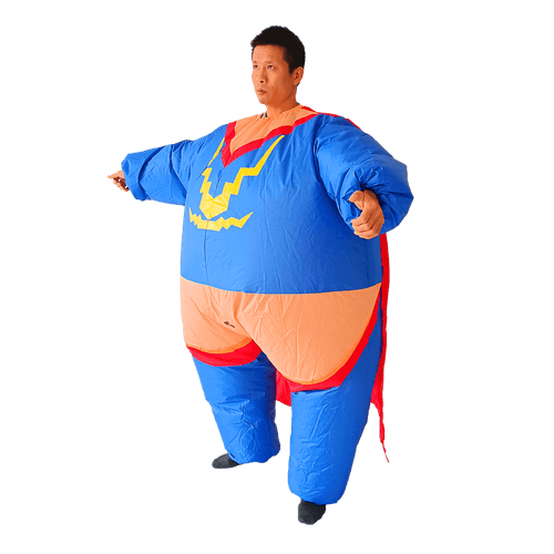 Super Hero Fancy Dress Inflatable Suit -Fan Operated Costume