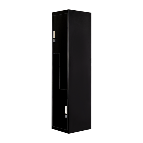 Multipurpose Locker – Black Dual L-Shaped Door with Padlock-operated