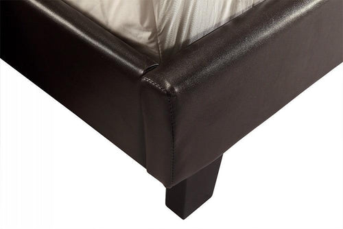 Double Bed Frame Brown PU Leather