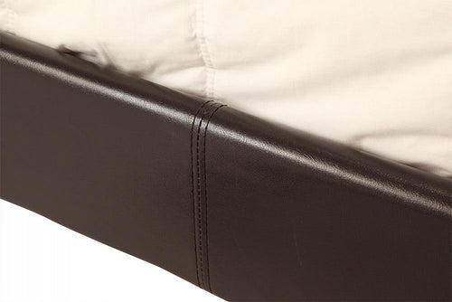 Double Bed Frame Brown PU Leather