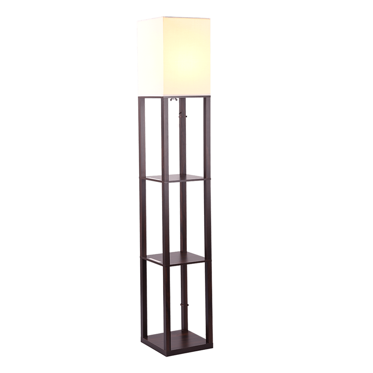 Dimmable floor lamp with shelves deals