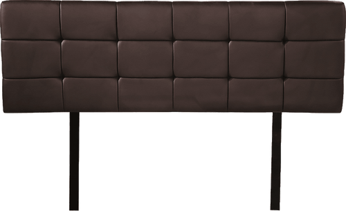 Double PU Leather Bed Deluxe Headboard Bedhead - Brown