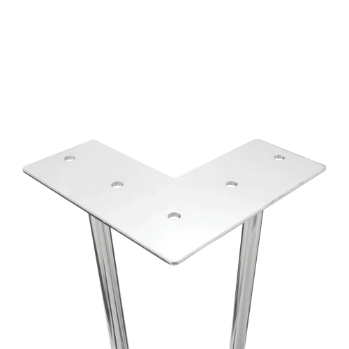 Set of 4 Chrome Retro Hairpin Table Legs 12mm Steel Bench Desk - 71cm