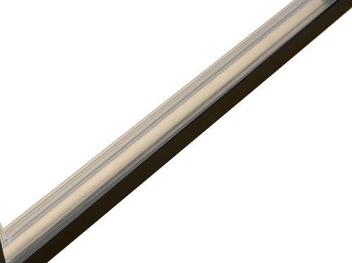 Front: (114~122) x 195cm Adjustable Semi Frameless Shower Screen in Black Side: (89~92) x 195cm