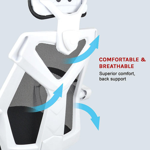 Office Chair Gaming Computer Chairs Mesh Back Foam Seat - White