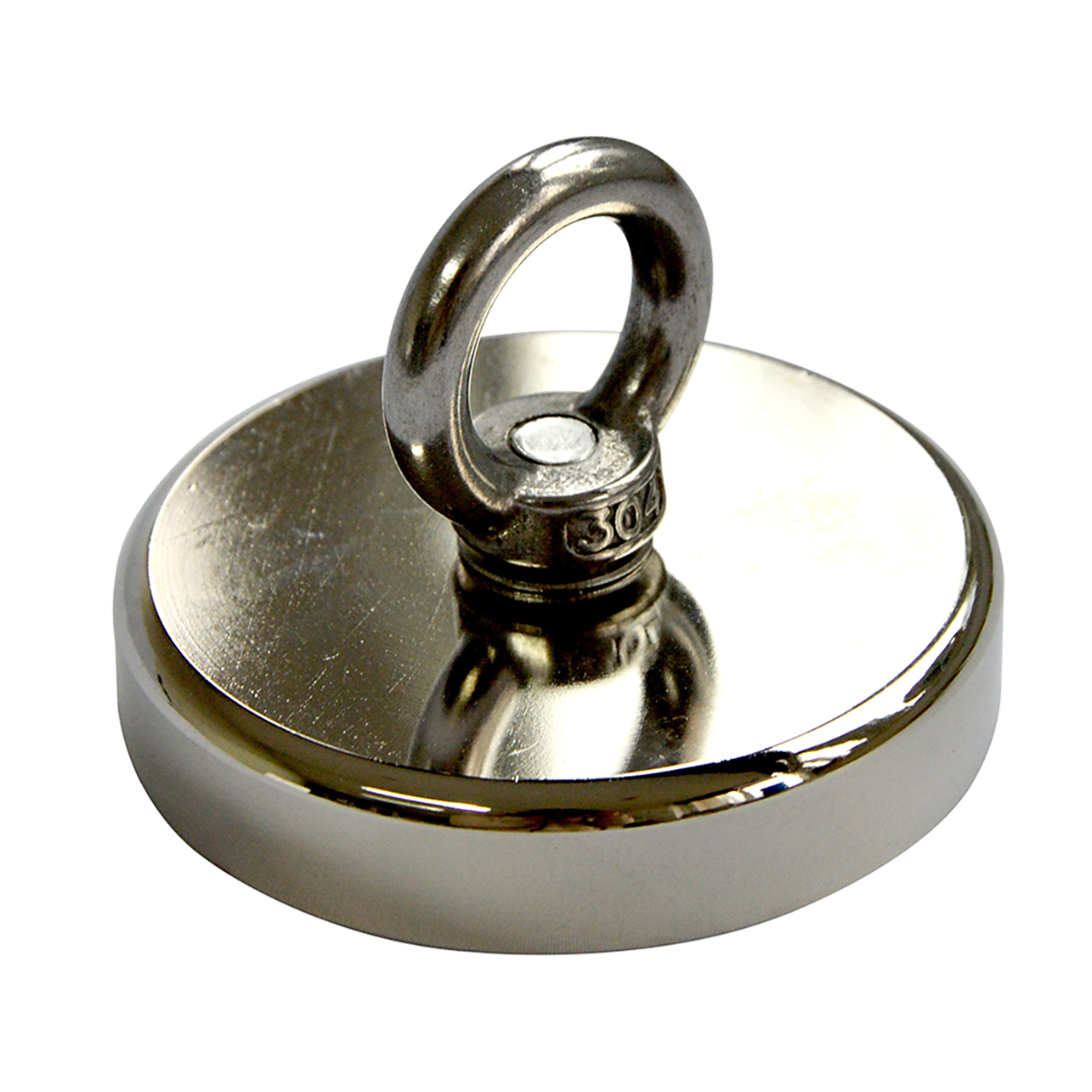 Round Neodymium Fishing Magnet with Countersunk Hole and Eyebolt, 500 LBS  pull - Games & Hobbies > Games