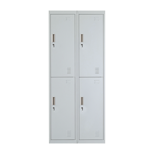 2x2 Door Grey Metal Locker – Secure Storage with Standard Lock with 2 Keys