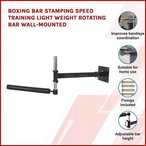 Boxing Bar Stamping Speed Training Light Weight Rotating Bar Wall-Mounted 