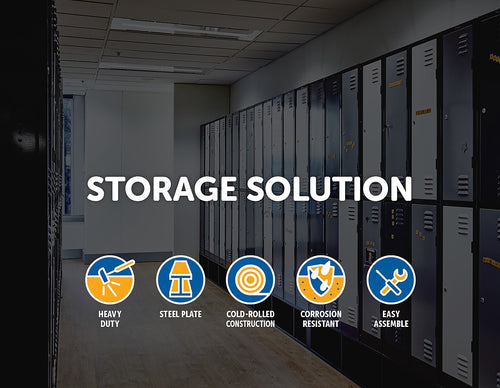 Multipurpose Locker – Black Dual L-Shaped Door with 3-Digit Combination Lock