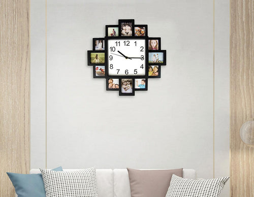 Photo Frame Clock Picture Collage 12Picture Display Photowall