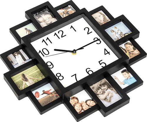Photo Frame Clock Picture Collage 12Picture Display Photowall