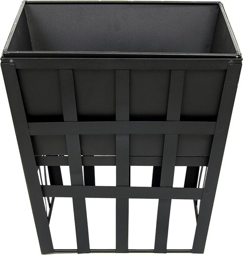 Black Fire Pit Square Log Patio Garden Heater Outdoor Table Top BBQ Camping