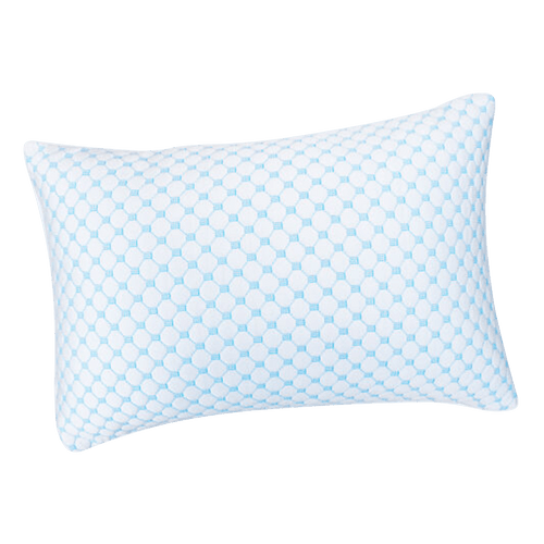 Large Memory Foam Cooling Pillow Heat and Moisture Reducing Ice Silk and Gel Infused