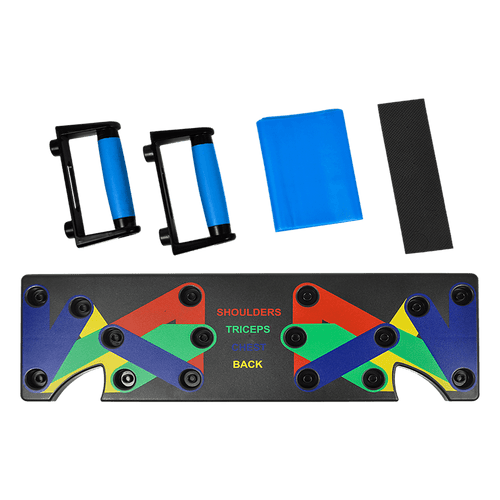 9 in1 Push Up Board Yoga Bands Fitness Workout Train Gym Exercise Pushup Stand