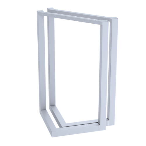 V Shaped Table Bench Desk Legs Retro Industrial Design Fully Welded - White