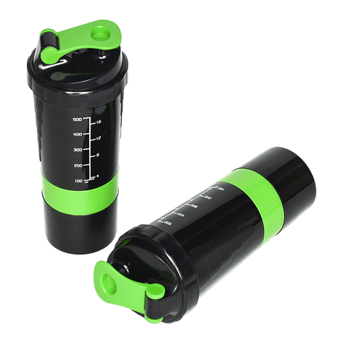 2x Protein Gym Shaker Premium 3 in 1 Smart Style Blender Mixer Cup Bottle Spider