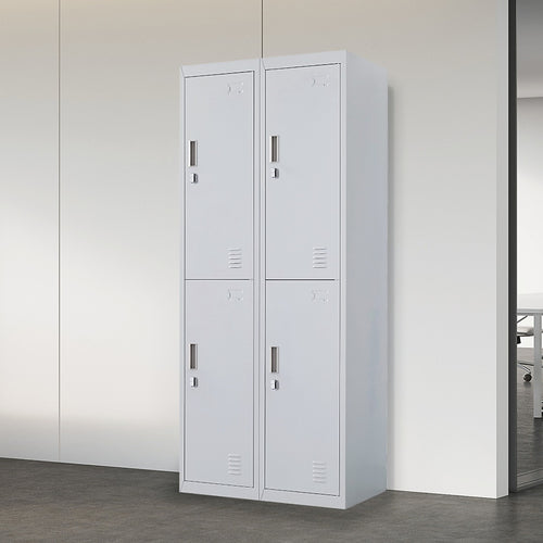 2x2 Door Grey Metal Locker – Secure Storage with Padlock-operated