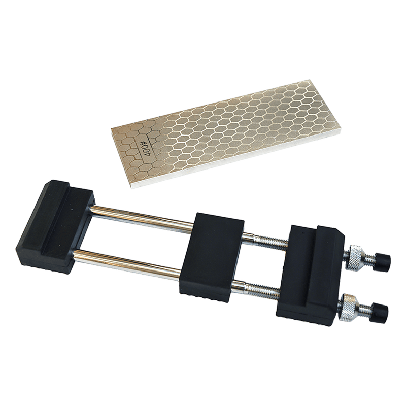 DoubleSided Diamond Knife Sharpeners Sharpening Stone W/ Stone Holder Home & Lifestyle