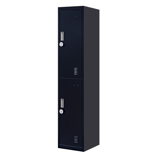 2-Door Black Locker Cabinet 4-Digit Combination Lock – Secure & Durable