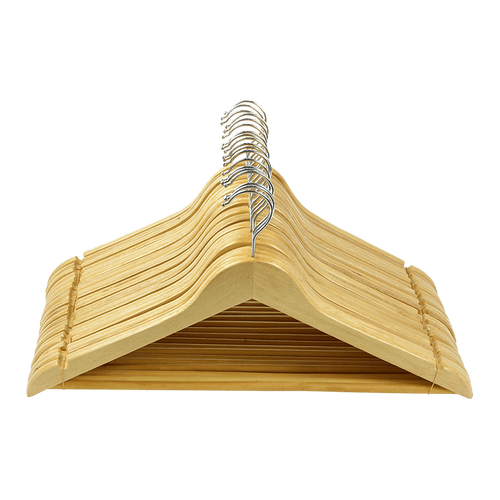 120pc Wooden Clothes Hangers Coat Pant Suit Coathangers Rack Wardrobe Wood