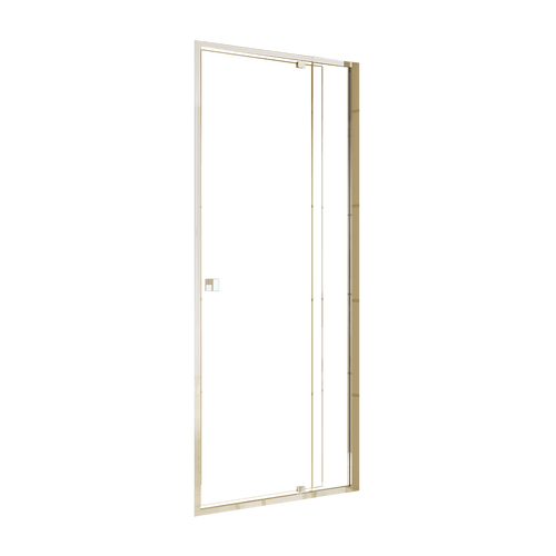 Front: (82~90) x 195cm Adjustable Semi Frameless Shower Screen in Chrome No Side Return