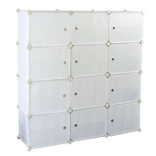 White Cube DIY Shoe Cabinet Rack Storage Portable Stackable Organiser Stand 