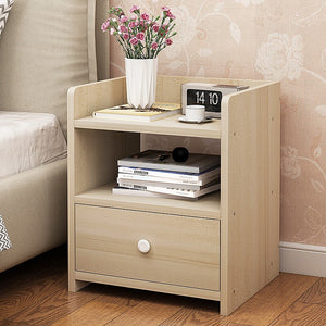 Bedside Tables Drawers Side Table Bedroom Furniture Nightstand Wood Unit