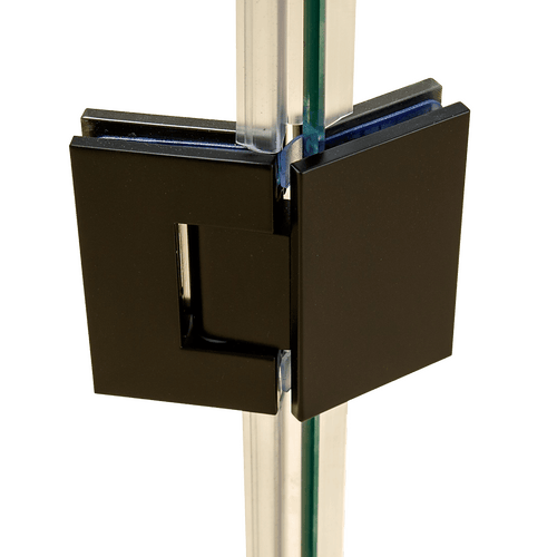 900 x 900mm Frameless 10mm Glass Shower Screen By Della Francesca Black Hardware, Round Handle