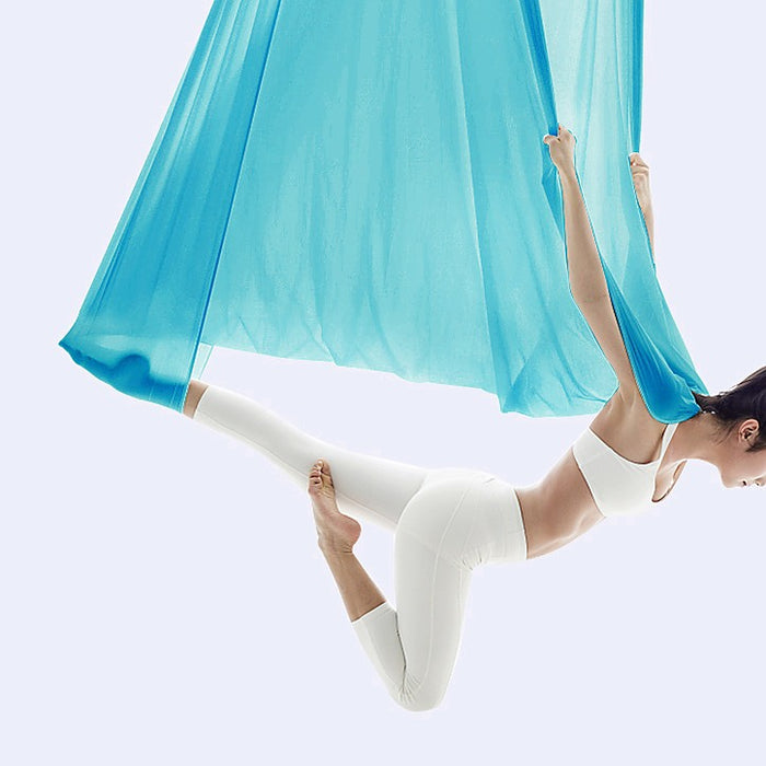 5x2.8m Yoga Pilates Aerial Silk Kit Swing Anti-Gravity Hammock -  Multicolour - Sports & Fitness > Pilates Toning & Yoga