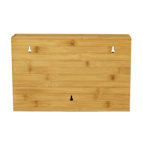 3 Grids Bamboo Food Wrap Dispenser Cutter Foil Cling Film Storage Holder Box Kitchen