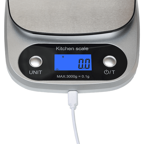 0.1g High Precision Kitchen Scale Rechargable Food Scale Digital 3KG