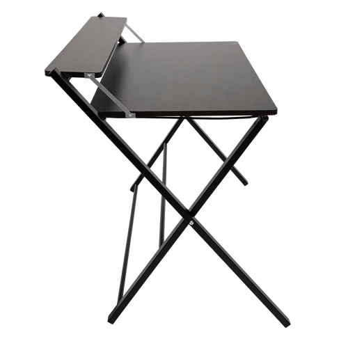 Folding Desk with Shelf Computer Laptop PC Table Side Home Office Furniture