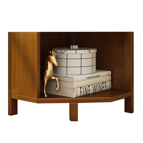 5-Shelf Corner Bookcase Industrial Bookshelf Display Storage Stand