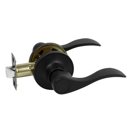 Door Handle Set Lever Passage Function Black