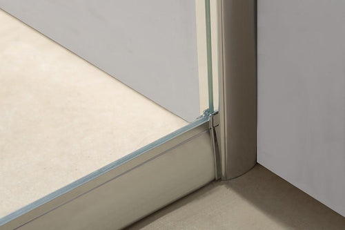 1400-1600mm Sliding Door Safety Glass Shower Screen Chrome By Della Francesca