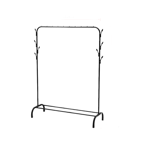 Closet Organizer Metal Garment Rack Portable Clothes Hanger Storage Shoes Rack Black