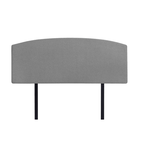 Linen Fabric Curved Queen Bed Deluxe Headboard Bedhead Night Ash 