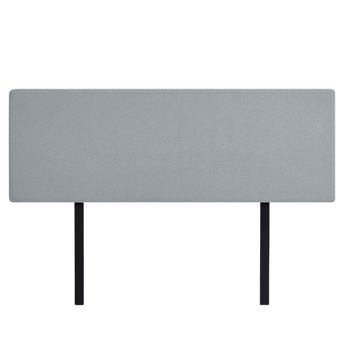Linen Fabric Rectangular King Bed Deluxe Headboard Bedhead Stone Grey 
