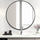 60cm Round Wall Mirror Bathroom Makeup Mirror by Della Francesca - Black