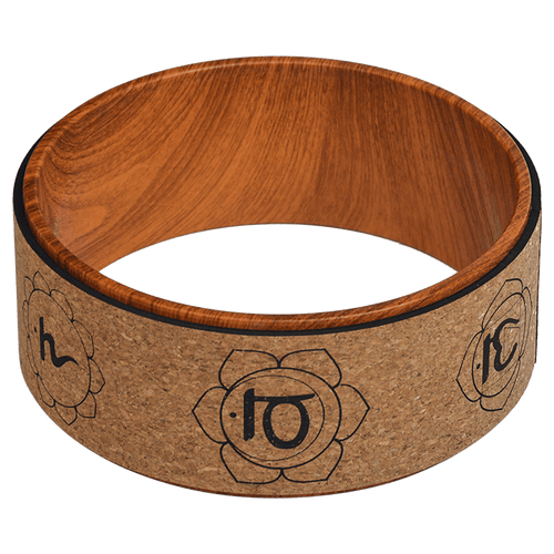 Yoga Pilates Wheel Cork Circle Prop Back Chest Hips Abdomen Stretch Roller