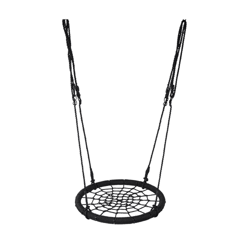 Kids Rope Swing Round Outdoor Birds Crows Nest Spider Web Swing Seat 65cm