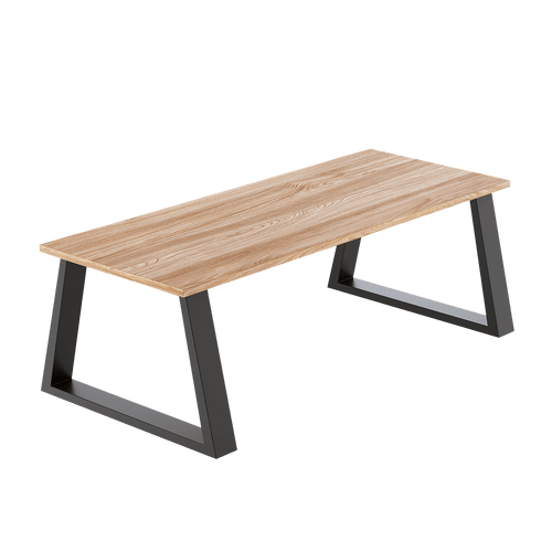 Trapezium-Shaped Table Bench Desk Legs Retro Industrial Design Fully Welded - Black