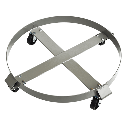 Drum Dolly 450kg 55 Gallon w Swivel Casters Heavy Duty Steel Frame Non Tipping