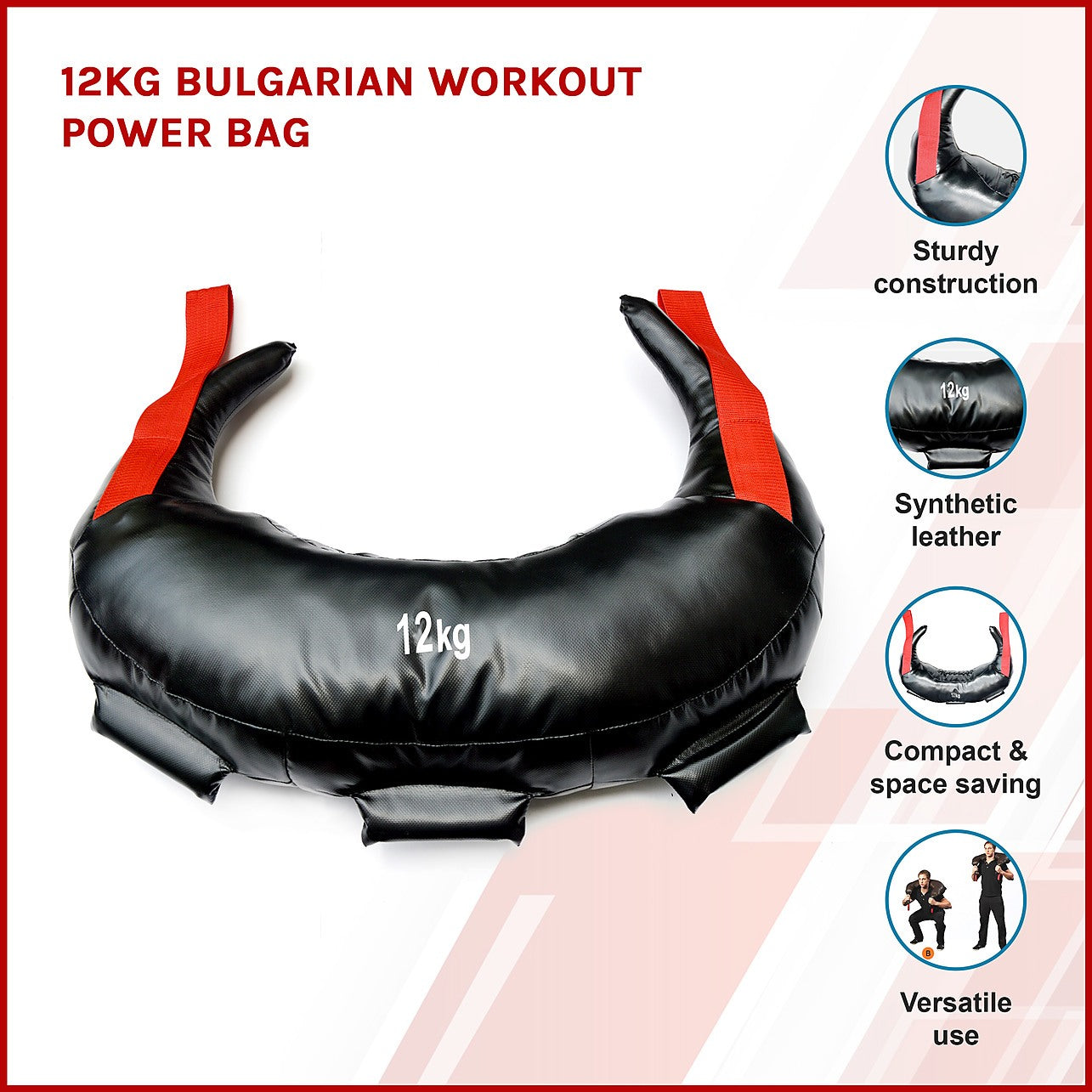 12kg Bulgarian Workout Power Bag - Sports & Fitness > Weights