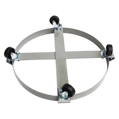 Drum Dolly 450kg 55 Gallon w Swivel Casters Heavy Duty Steel Frame Non Tipping