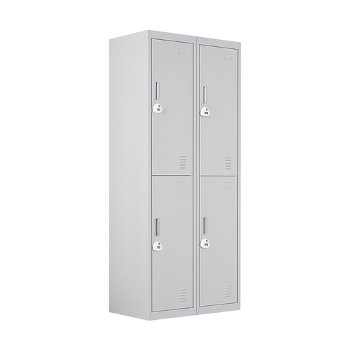 2x2 Door Grey Metal Locker – Secure Storage with 3-Digit Combination Lock
