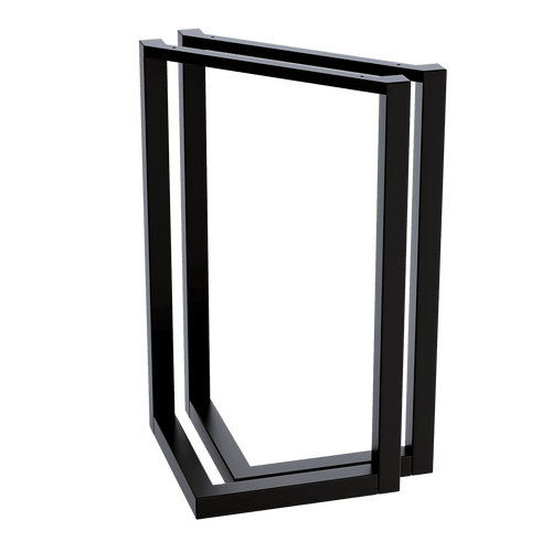 V Shaped Table Bench Desk Legs Retro Industrial Design Fully Welded - Black