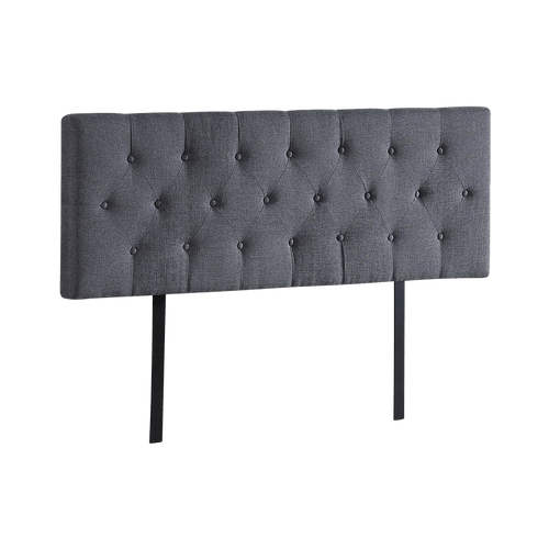 Queen Linen Fabric Deluxe Headboard Bedhead in Grey