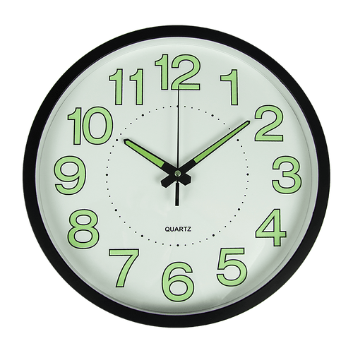 305mm Luminous Wall Clock Glow In The Dark Silent Quartz Indoor Home Modern Clock
